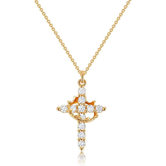 Collar Cruz y Corona – Accesorio Simbólico