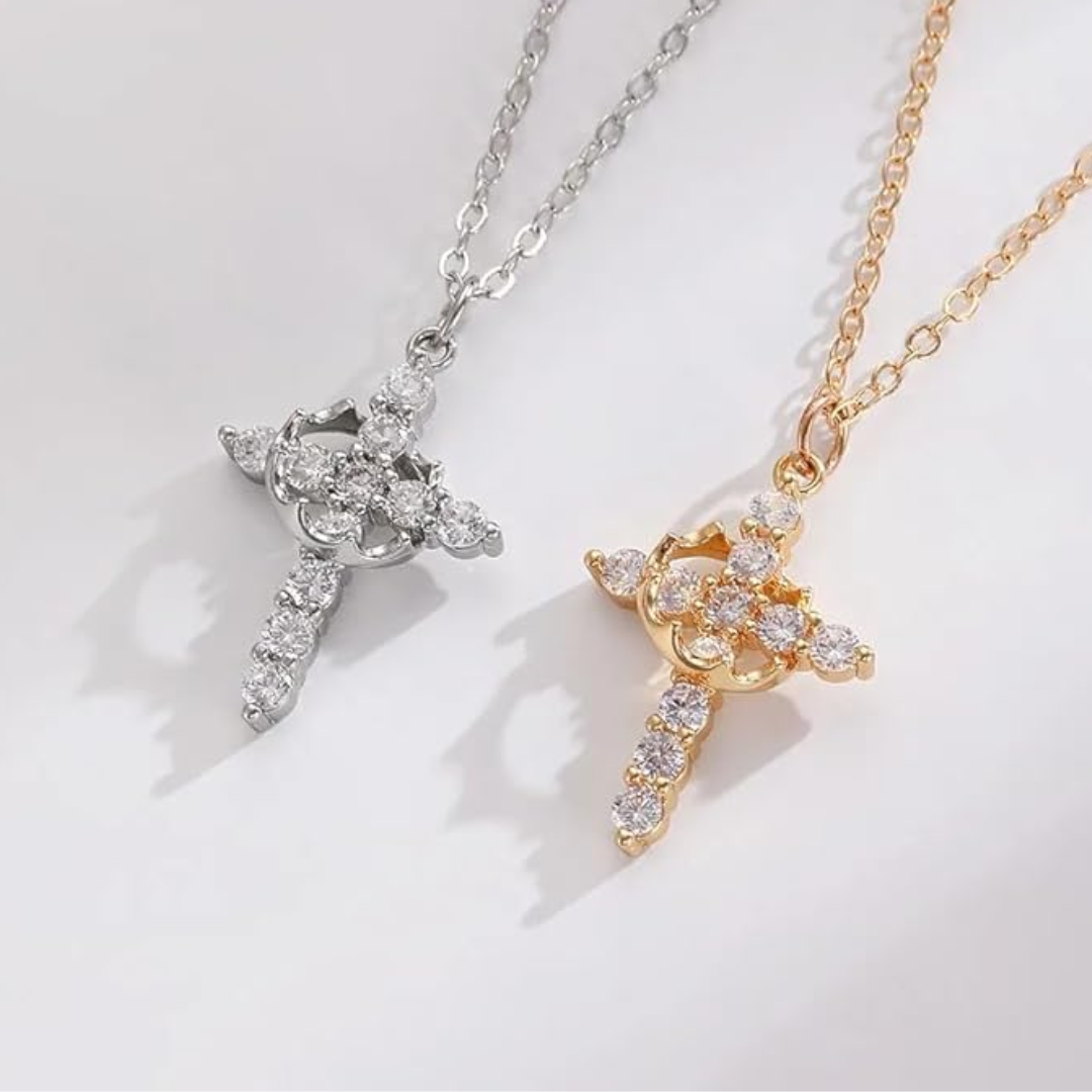 Collar Cruz y Corona – Accesorio Simbólico